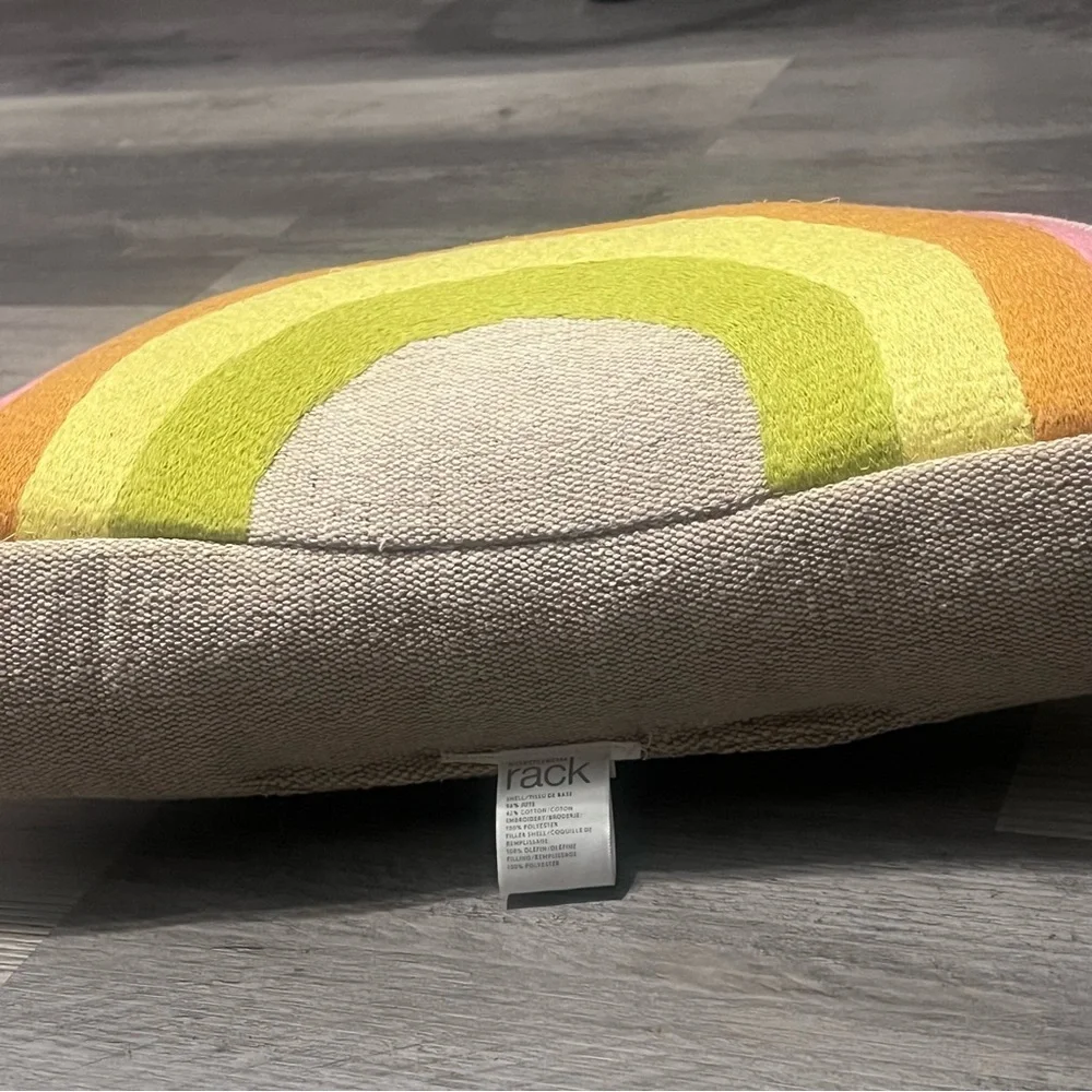 Nordstrom Rainbow Tweed Embroidered Pillow